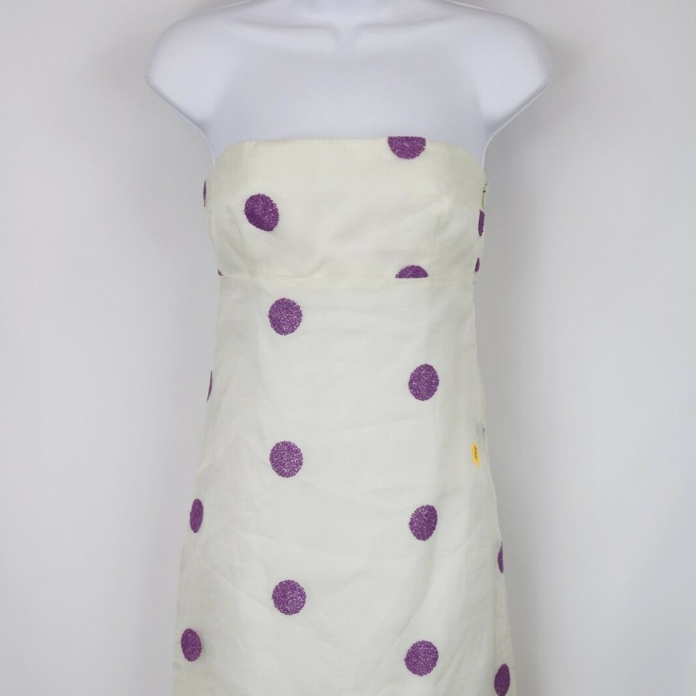 Tocca Polka Dot Strapless Dress Size 2